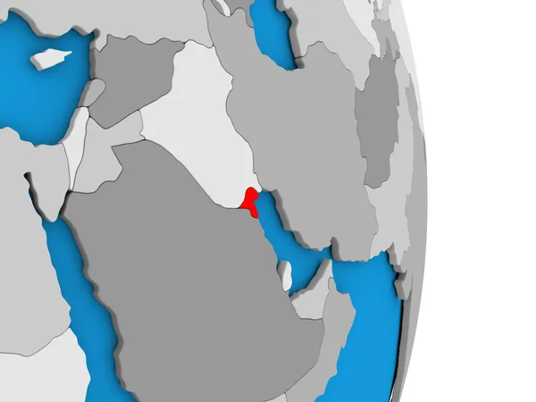 Kuwait sul globo — Foto Stock