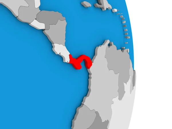 Panama on globe — Stock Photo, Image