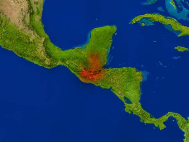 Guatemala kırmızı uzaydan
