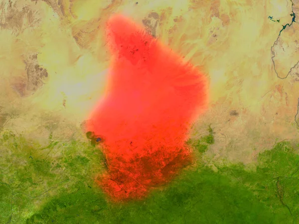 Chad kırmızı uzaydan