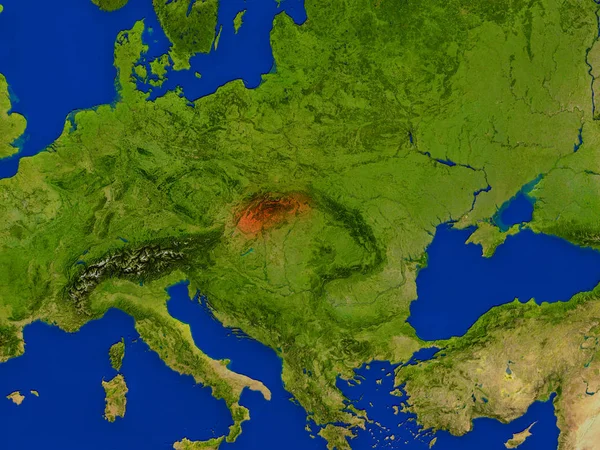 Словакия из космоса — стоковое фото