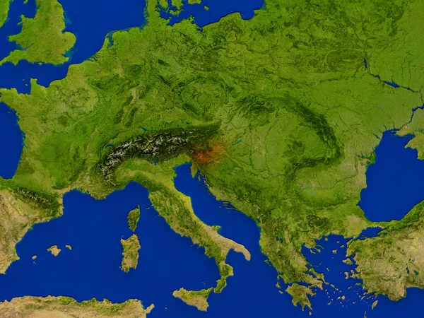 Kırmızı uzaydan Slovenya — Stok fotoğraf