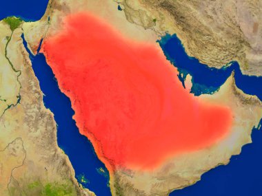 Suudi Arabistan kırmızı uzaydan