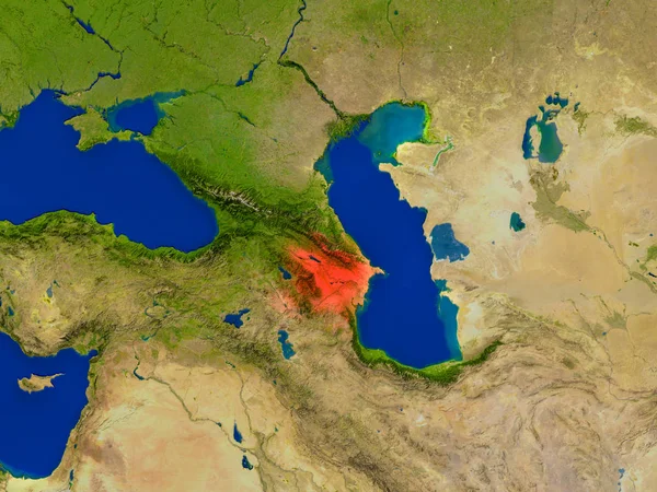 太空中红的阿塞拜疆 — 图库照片