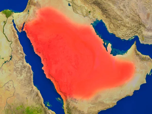Suudi Arabistan kırmızı uzaydan
