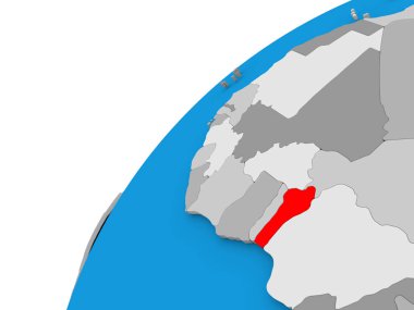Benin kırmızı küre üzerinde