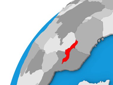 Malavi küre kırmızı üzerinde