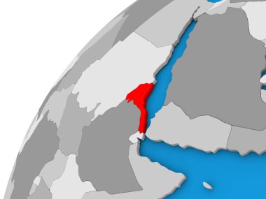 Eritre kırmızı küre üzerinde