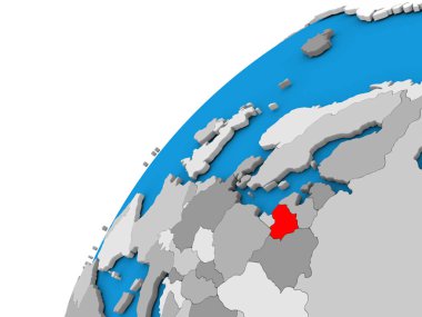 Litvanya kırmızı küre üzerinde