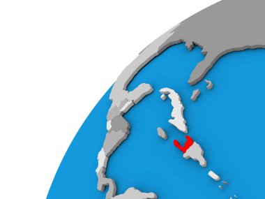 Haiti üzerinde küre kırmızı