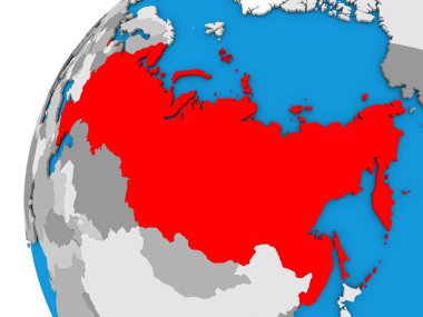 Rusya kırmızı küre üzerinde