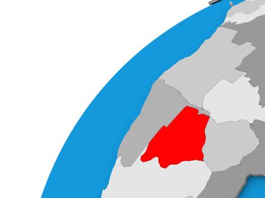 Botsvana kırmızı küre üzerinde