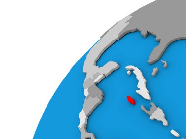 Jamaika kırmızı küre üzerinde