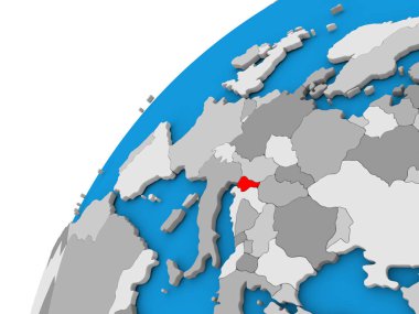 Slovenya kırmızı küre üzerinde