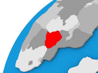 Zimbabve üzerinde küre kırmızı