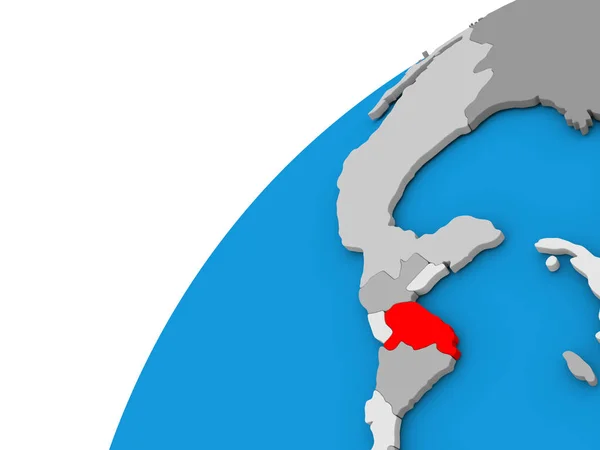 Honduras på Globen i rött — Stockfoto