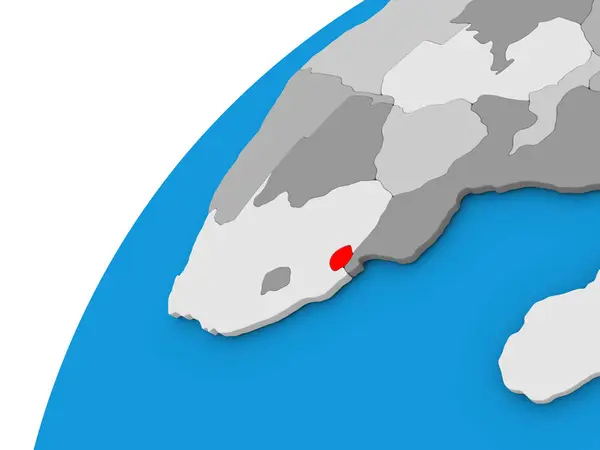 Svaziland kırmızı küre üzerinde — Stok fotoğraf