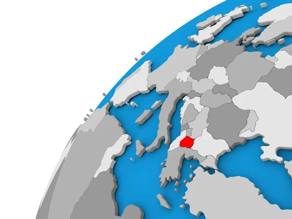 Makedonien på Globen i rött — Stockfoto