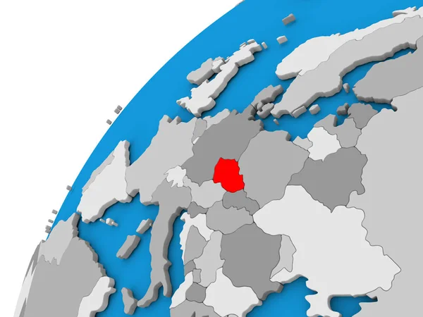 捷克共和国在红色的地球上 — 图库照片