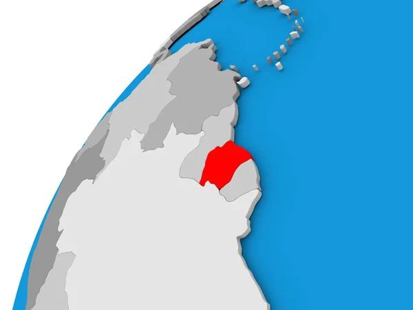 Surinam på Globen i rött — Stockfoto