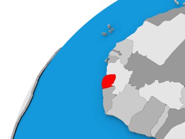 Sierra Leone kırmızı küre üzerinde