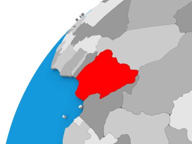 Nijerya kırmızı küre üzerinde