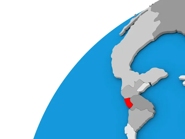 El Salvador sur le globe en rouge — Photo