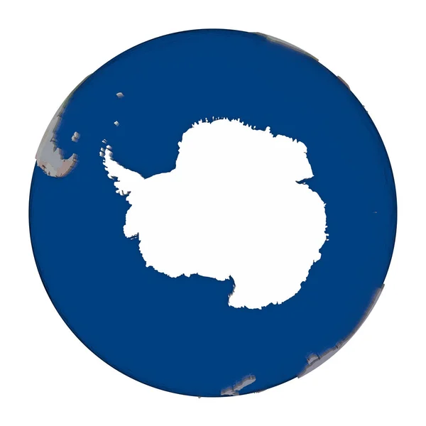 Antártica em globo político — Fotografia de Stock