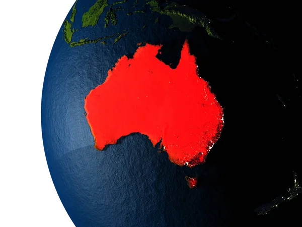 Coucher de soleil sur l'Australie depuis l'espace — Photo
