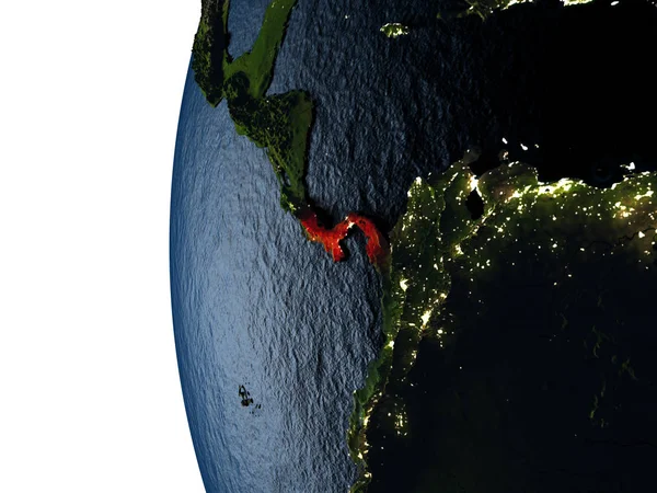 Закат над Панамой из космоса — стоковое фото