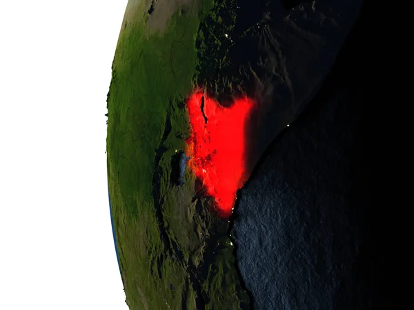 Захід сонця над Кенії з космосу — стокове фото