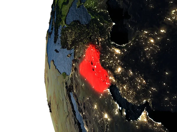 Zonsondergang over Irak vanuit de ruimte — Stockfoto