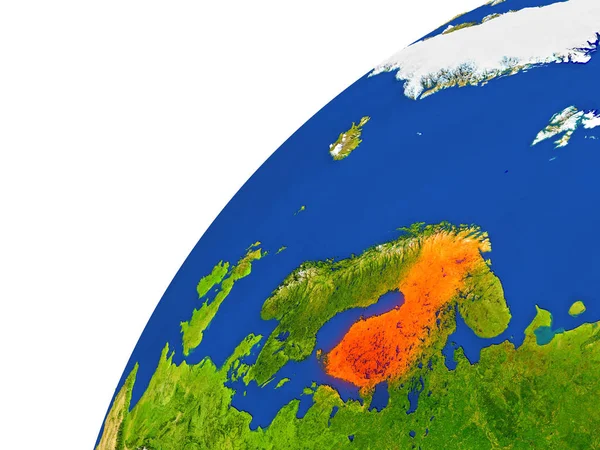 País de Finlandia vista satélite —  Fotos de Stock