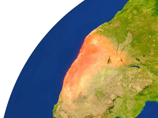 Країні Намібія вигляд з супутника — стокове фото