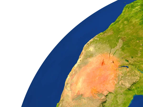 Country of Botswana satellite view — Stock Photo, Image