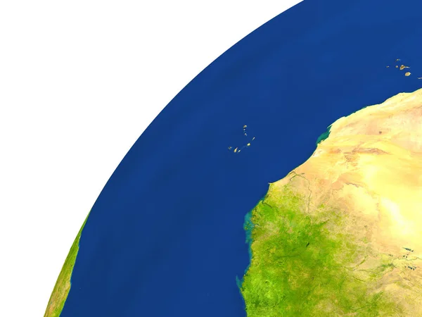 Країна Гамбії вигляд з супутника — стокове фото