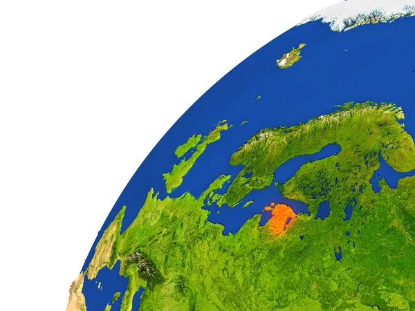 国家的爱沙尼亚卫星视图 — 图库照片