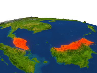 Malezya yörüngeden kırmızı