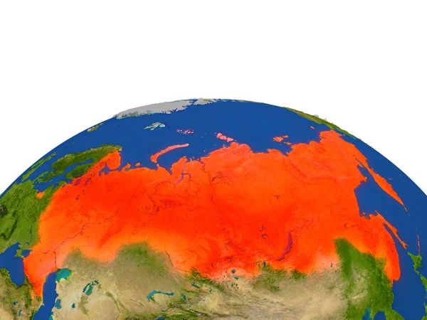 궤도에서 빨간색 러시아 — 스톡 사진