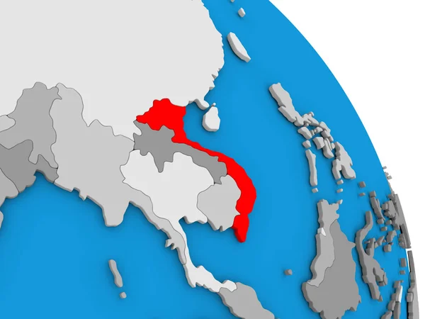 Vietnam på jordglob — Stockfoto