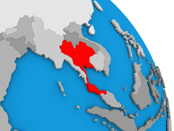 Thailand on globe — Stock Photo, Image