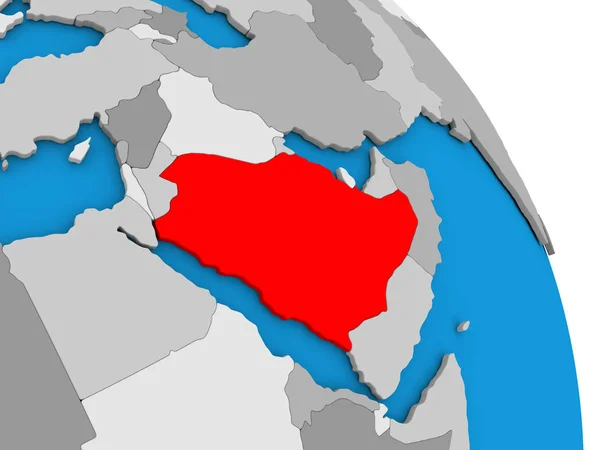 Саудовская Аравия на планете — стоковое фото