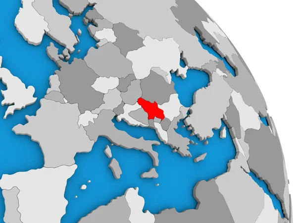 地球上のセルビア — ストック写真