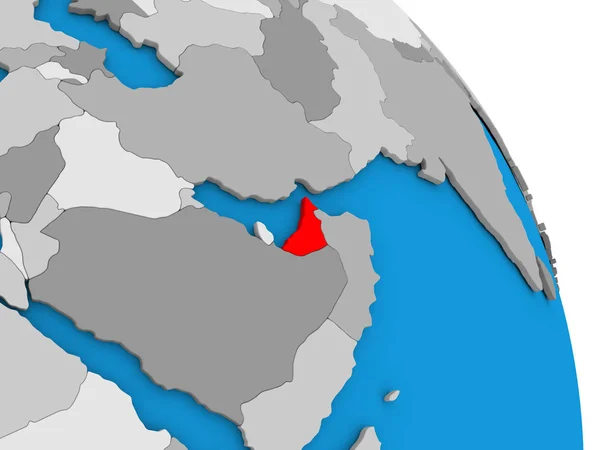 Spojené arabské emiráty na zeměkouli — Stock fotografie