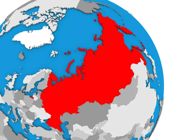 Россия на глобусе — стоковое фото