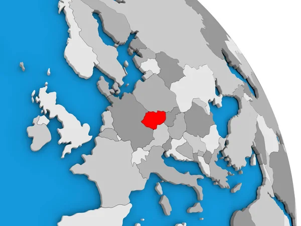 Tschechische Republik auf dem Globus — Stockfoto