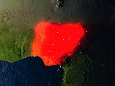 Kırmızı gece uzaydan Türkiye