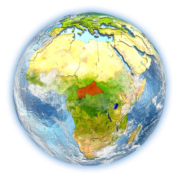 Centraal-Afrika op aarde geïsoleerd — Stockfoto