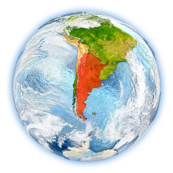Argentinië op aarde geïsoleerd — Stockfoto