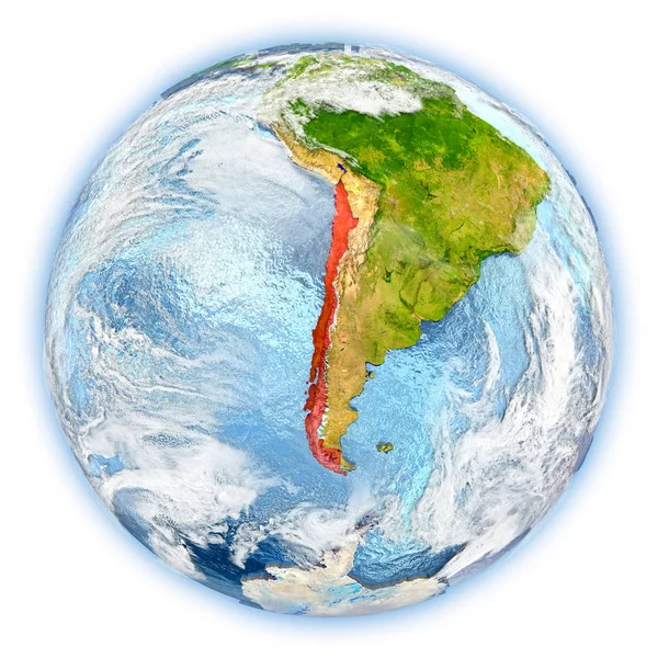 Chile na Terra isolado — Fotografia de Stock